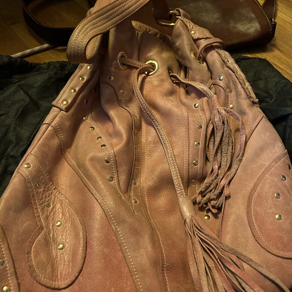 Bulga Leather Hobo Purse Handbag
